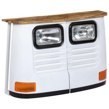 vidaXL Dressoir vrachtwagen massief mangohout wit, Huis en Inrichting, Kasten | Dressoirs, Verzenden, Nieuw
