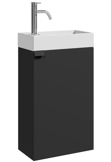 Toiletmeubel Apollo 40 x 22 cm Mat Zwart Fonteinmeubel, Verzenden