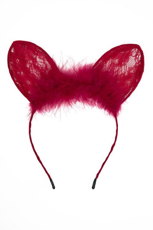 Haarband Bunny Muis Kant Bordeauxrood Dons Konijnoortjes Dia, Kleding | Dames, Carnavalskleding en Feestkleding, Nieuw, Ophalen of Verzenden