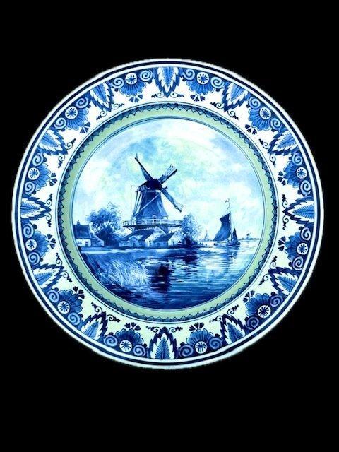 De Porceleyne Fles, Delft - J.D. van Velzen - Wandbord -, Antiek en Kunst, Antiek | Glaswerk en Kristal