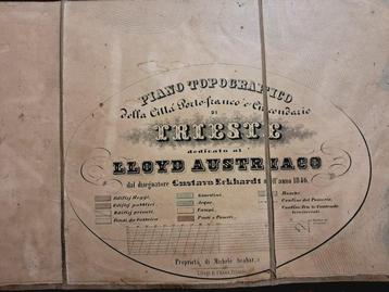 Italië - Triest; Gustavo Eckardt - Piano Topografico della beschikbaar voor biedingen