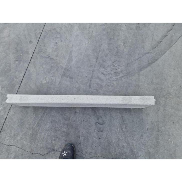 Bordure en beton tenon et mortaise 100x20x6cm gris, Tuin en Terras, Tuinhekken en Hekwerk