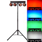 Qtx Oplaadbare LED Par Bar Met 4 RGBW Lampen En Statief, Muziek en Instrumenten, Nieuw