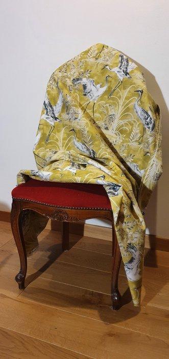 Exclusieve stof met kraanvogel uit Mantsjoerije - 300x280cm, Antiek en Kunst, Kunst | Designobjecten