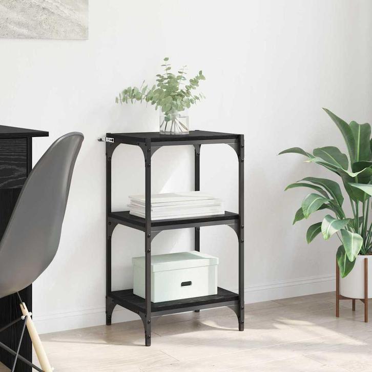 vidaXL Boekenkast Zwart eiken 40 x 33 x 70.5 cm, Huis en Inrichting, Kasten | Boekenkasten, Nieuw, Verzenden