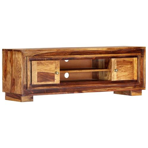 vidaXL Meuble TV 118x30x40 cm Bois de Sesham massif, Huis en Inrichting, Kasten |Televisiemeubels, Verzenden