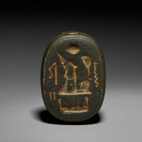 Égypte ancienne Stéatite Scarabée. Nouvel Empire, 1787 -, Verzamelen, Mineralen en Fossielen