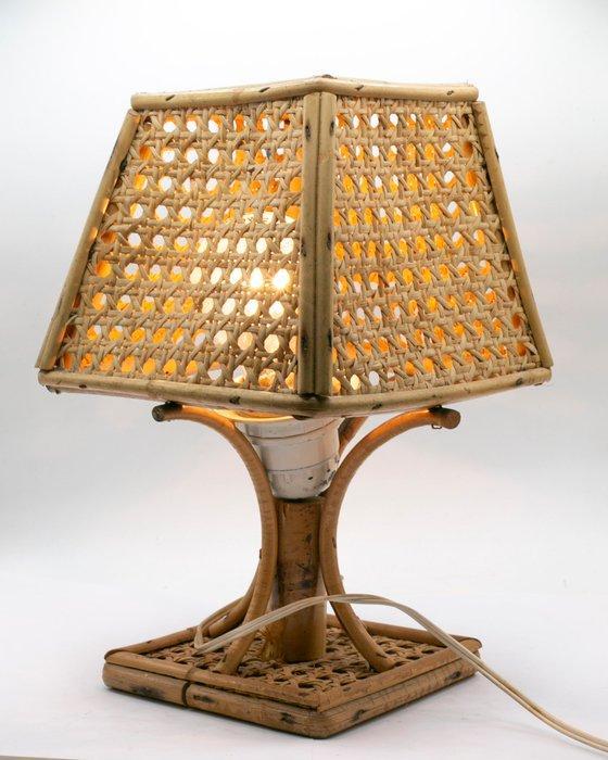 Lampe de table - Lampe de table vintage - Rotin, Bambou, Antiquités & Art, Art | Objets design