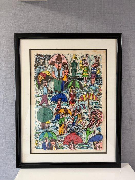 James Rizzi (1950-2011) - Rain3D silkscreen, Antiek en Kunst, Kunst | Designobjecten