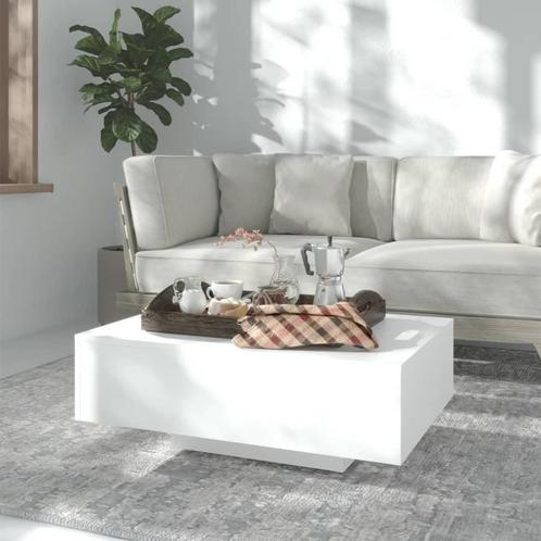 vidaXL Salontafel 85x55x31 cm bewerkt hout wit, Huis en Inrichting, Tafels | Salontafels, Nieuw, Verzenden
