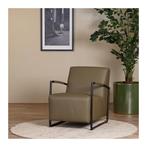 Groene leren industriële fauteuil Creative - Toledo leer, Huis en Inrichting, Fauteuils, Nieuw, Ophalen of Verzenden, 50 tot 75 cm