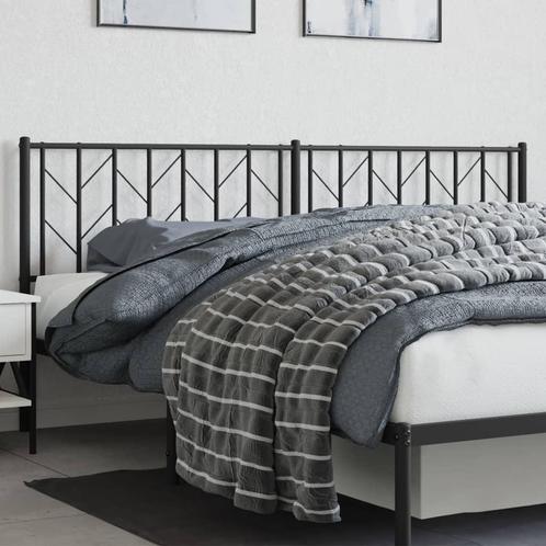 vidaXL Tête de lit métal noir 193 cm, Maison & Meubles, Chambre à coucher | Lits, Neuf, Envoi