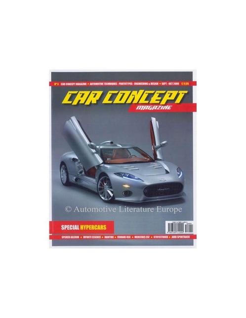 2009 CAR CONCEPT MAGAZINE 3 ENGELS, Livres, Autos | Brochures & Magazines