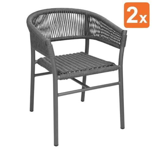 Stoelen | FLORENCE | Aluminium Rotan/Aluminium | Grey |, Zakelijke goederen, Horeca | Keukenapparatuur, Nieuw in verpakking, Verzenden