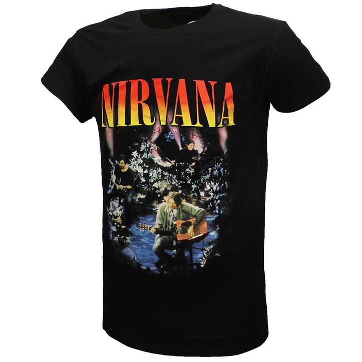 Nirvana Unplugged Live T-Shirt - Officiële Merchandise, Kleding | Heren, T-shirts