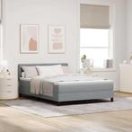 vidaXL Boxspringbed met matras met matras Lichtgrijs 140 x, Verzenden, Nieuw