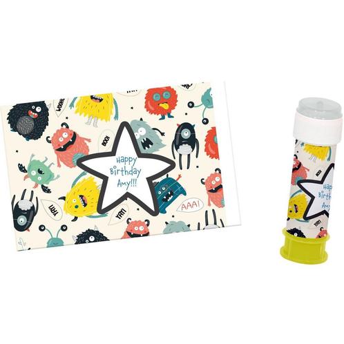 Monster Stickers Bash Voor Bellenblaas 6st, Hobby en Vrije tijd, Feestartikelen, Nieuw, Verzenden