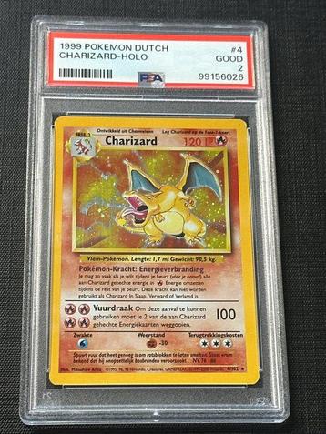 Pokémon - 1 Graded card - Charizard dutch base - PSA 2, Hobby en Vrije tijd, Nieuw
