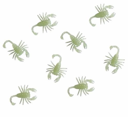 Tafeldecoratie Schorpioenen Glow In Teh Dark 6cm 8st, Hobby en Vrije tijd, Feestartikelen, Nieuw, Verzenden