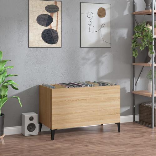 vidaXL Platenkast 74,5x38x48 cm bewerkt hout sonoma, Huis en Inrichting, Woonaccessoires | Cd- en Dvd-rekken, Nieuw, Verzenden