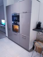 Meuble de cuisine colonne de frigo taupe laqué 2 portes L 60 x H