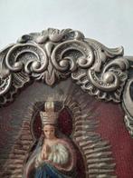Reliquaire en niche - Vierge de Guadalupe - 24 cm - Laiton,
