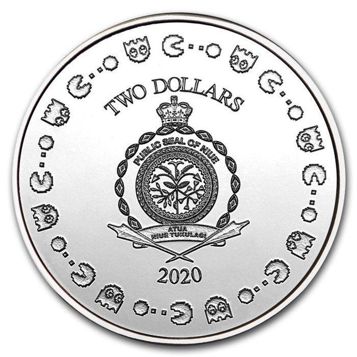 Niue. 2 Dollars 2020 1 oz $2 NZD Niue PAC-MAN 40th, Postzegels en Munten, Edelmetalen en Baren