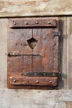 Antiek Deur - 19e eeuw - luikje, donker