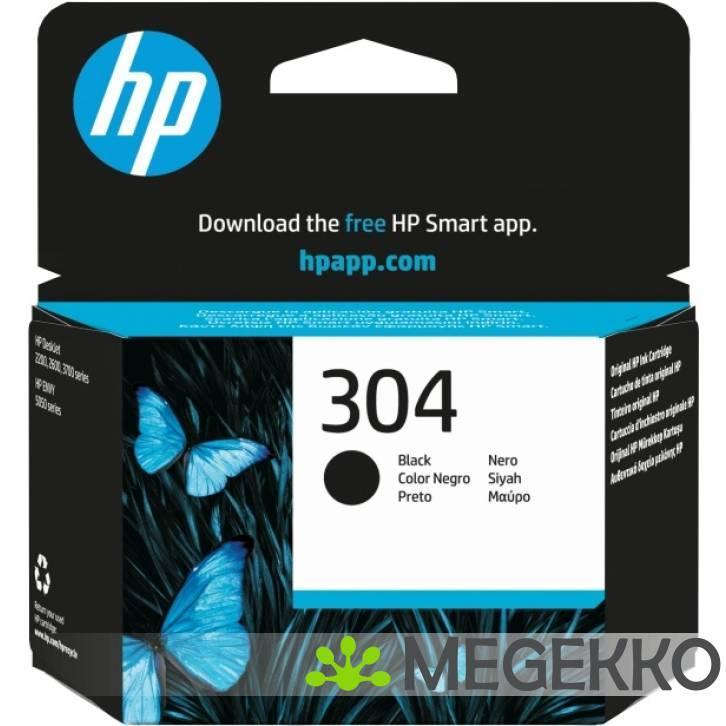 HP 304 Black Original Standard Capacity Ink Cartridge, Computers en Software, Overige Computers en Software, Nieuw, Verzenden