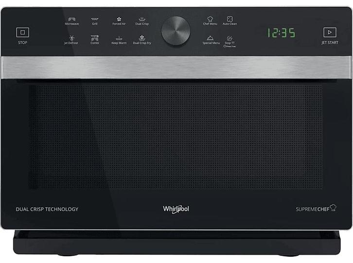 Whirlpool -  Combi Microgolfoven (mwsc 833) - Zwart, Elektronische apparatuur, Microgolfovens, 60 cm of meer, Draaiplateau, Nieuw
