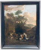 Nederlandse school (XVIII) - Paisaje con pastores y ganado