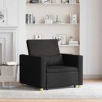 vidaXL Uittrekbare slaapbank eenpersoons Zwart 90 x 165 x 87, Huis en Inrichting, Fauteuils, Verzenden, Nieuw