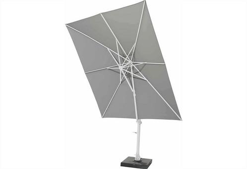 4 Seasons Outdoor Siesta parasol 300 x 300 cm charcoal, wit, Tuin en Terras, Tuinsets en Loungesets