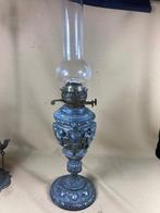 Olielamp - Zinklegering, Koper, Glas - H : 53 cm