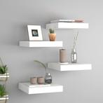 vidaXL Wandschappen zwevend 4 st 23x23,5x3,8 cm MDF wit, Huis en Inrichting, Kasten | Wandmeubels, Verzenden, Nieuw