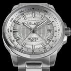 Ublast - Globe GMT - Swiss Made - REF.UBGLO40SV - Ltd, Handtassen en Accessoires, Horloges | Heren, Nieuw