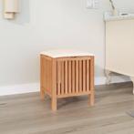 vidaXL Badkamerkruk 40,5x40x52 cm massief walnotenhout, Huis en Inrichting, Verzenden, Nieuw