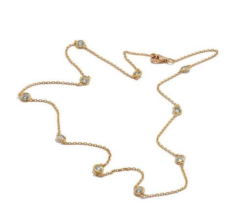 Halsketting - 14 karaat Roségoud - 1.00ct. tw. Diamant, Handtassen en Accessoires, Kettingen
