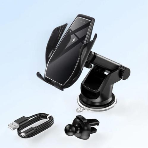 Qi Draadloze Autolader 15W - Quick Charge 3.0 - Dashboard, Telecommunicatie, Mobiele telefoons | Batterijen en Accu's, Nieuw, Verzenden