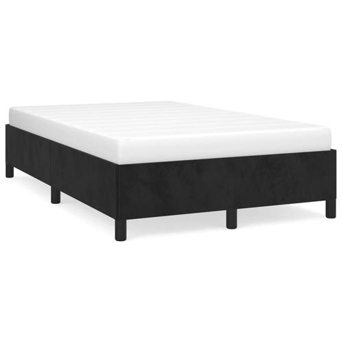 vidaXL Cadre de lit noir 120x190 cm velours, Maison & Meubles, Chambre à coucher | Lits, Neuf, Envoi