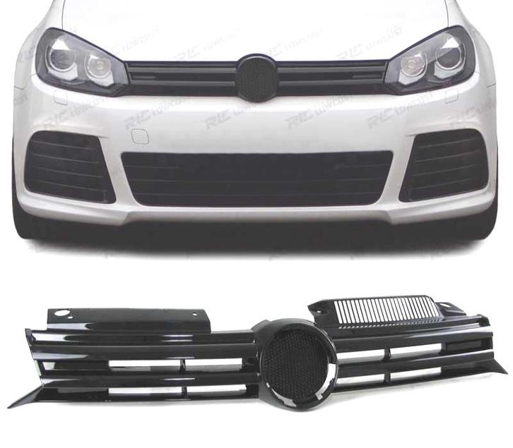 CALANDRE VOLKSWAGEN VW GOLF VI 08-12 NOIR BRILLANT, Auto-onderdelen, Carrosserie, Verzenden