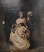 Alessandro Milesi (1856-1945) - Il corteggiamento, Antiek en Kunst, Kunst | Schilderijen | Klassiek