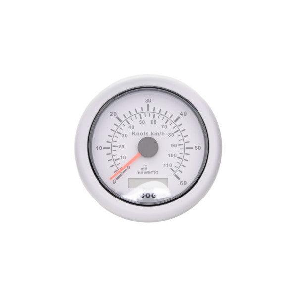 Bieden: Wema GPS boat speed indicator display white 60 knot, Watersport en Boten, Bootonderdelen, Ophalen of Verzenden