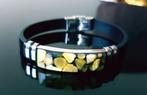 Amber Leren armband met Baltisch amber - Vrouwen, Heren,