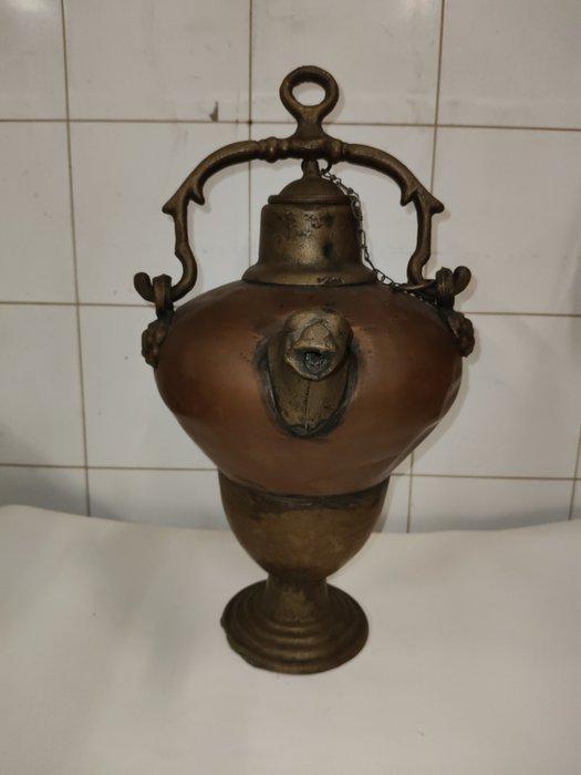 Aquamanile - koper en brons - Oude kruik, Antiek en Kunst, Antiek | Overige Antiek