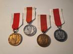 Polen - Medaille - A set of four Polish  Defense medals(two