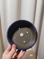 Bonsai schaal - 15,5x15,5x5cm - blauw geglazuurd - Hoogte, Antiek en Kunst