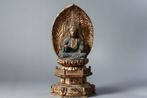 Antique Kwan Yin (Guanyin) Statue on Lotus Pedestal -