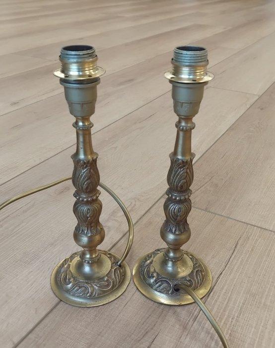 Lamp (2) - Louis XV-stijl - chic - Brons, Messing - Fijn, Antiquités & Art, Curiosités & Brocante