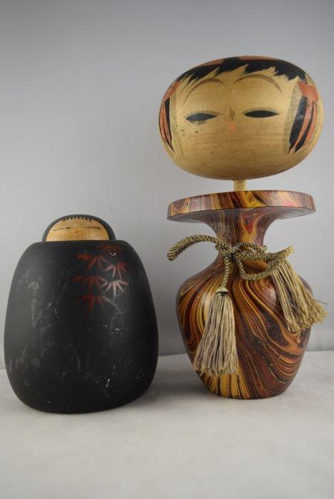 Zeldzame vintage Kokeshi-poppen - Hout - Japan - Shwa, Antiek en Kunst, Curiosa en Brocante